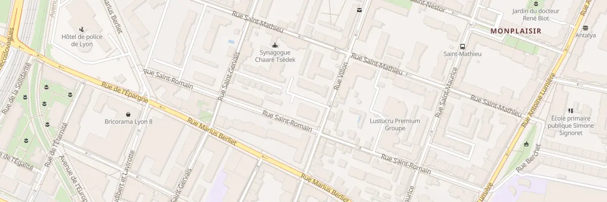 Plan du 58 Rue Villon à Lyon 8e Arrondissement
