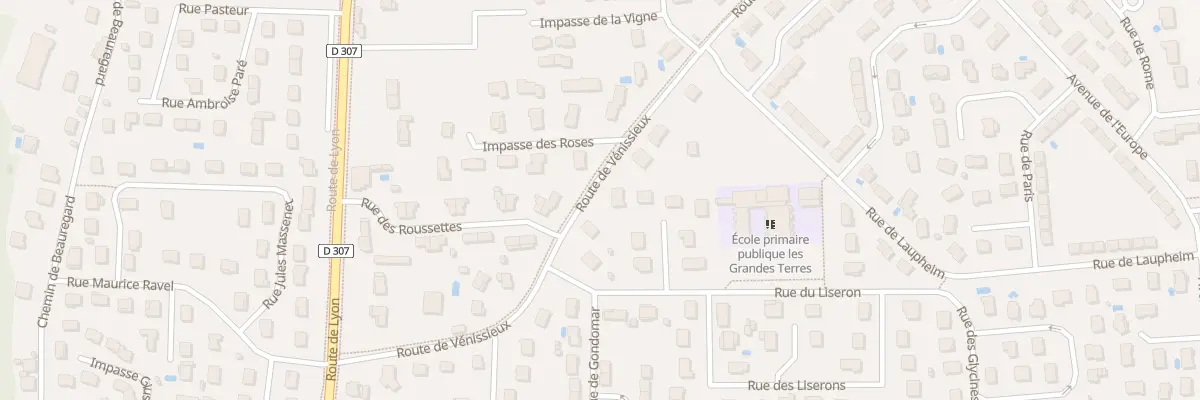 Plan du 16B Rte de Vénissieux à Feyzin