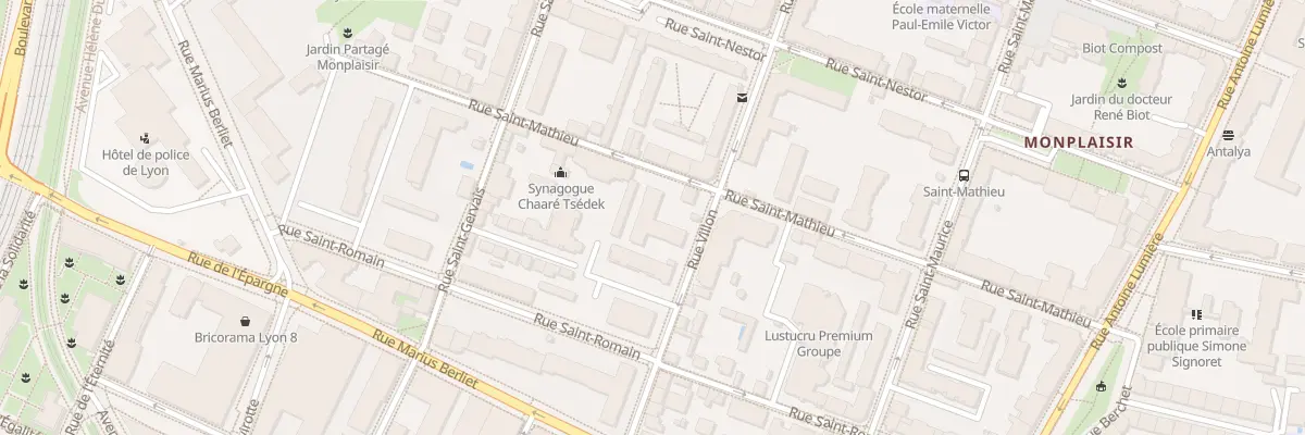 Plan du 54 Rue Villon à Lyon 8e Arrondissement