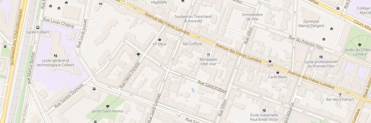 Plan du 3T Rue Saint Gervais à Lyon 8e Arrondissement