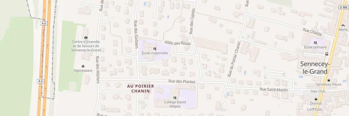 Plan du 6 All des Roses à Sennecey-le-Grand