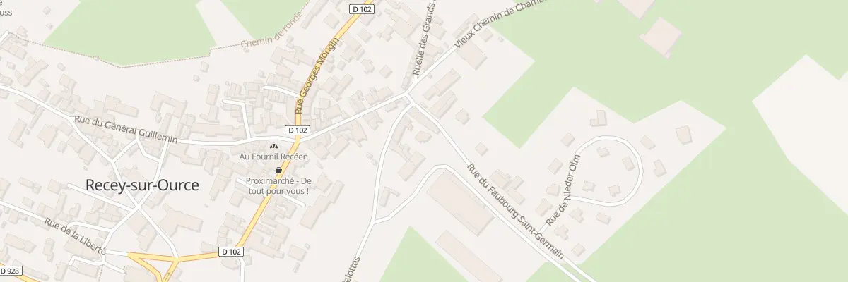 Plan du 9003 Rue des Coutelottes à Recey-sur-Ource