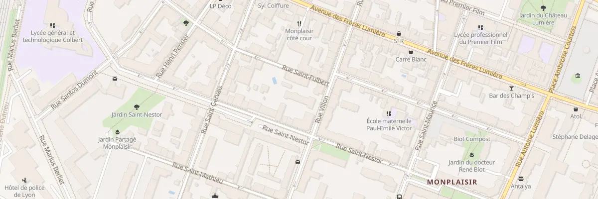 Plan du 40 Rue Villon à Lyon 8e Arrondissement