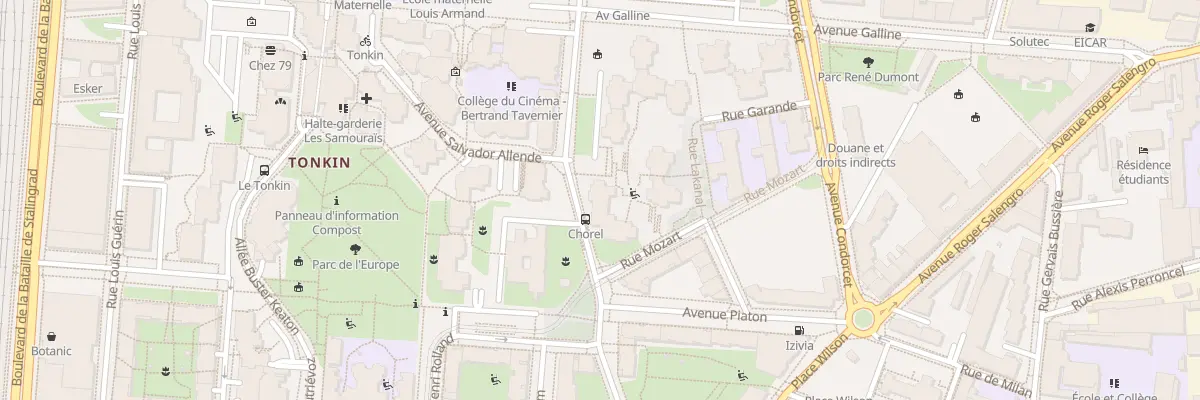 Plan du 13 Av Salvador Allende à Villeurbanne