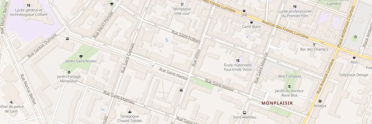 Plan du 42 Rue Villon à Lyon 8e Arrondissement