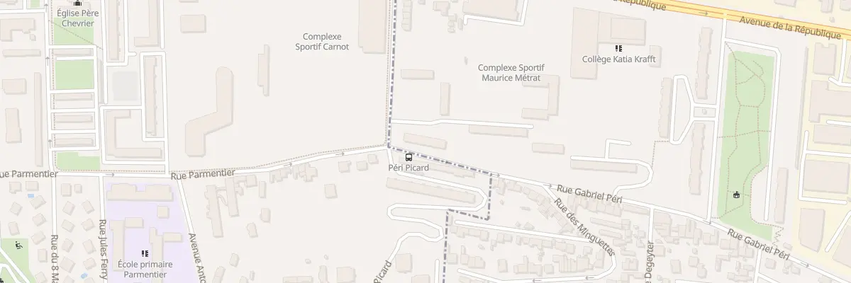 Plan du 1 Rue Gabriel Péri à Vénissieux