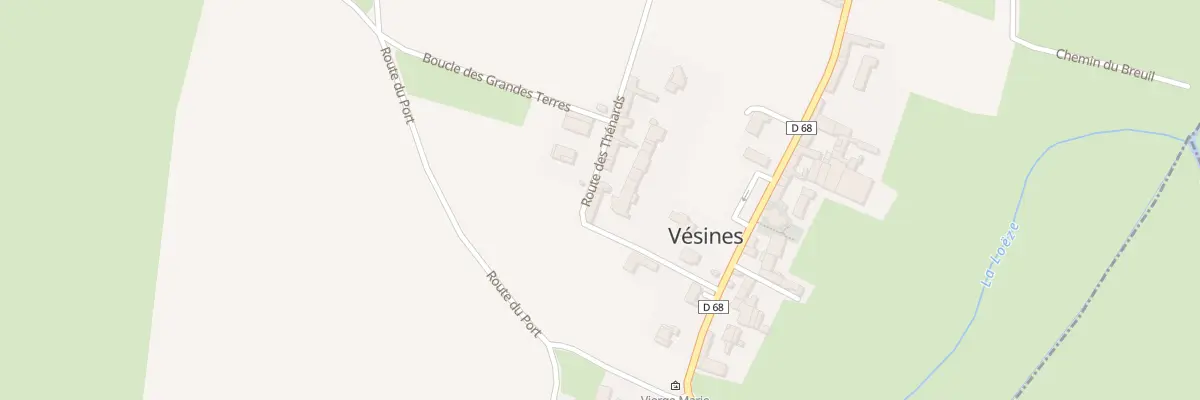 Plan du 108 Rte des Thenards à Vésines