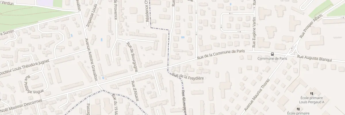 Plan du 1 Rue de la Comm de Paris à Vénissieux