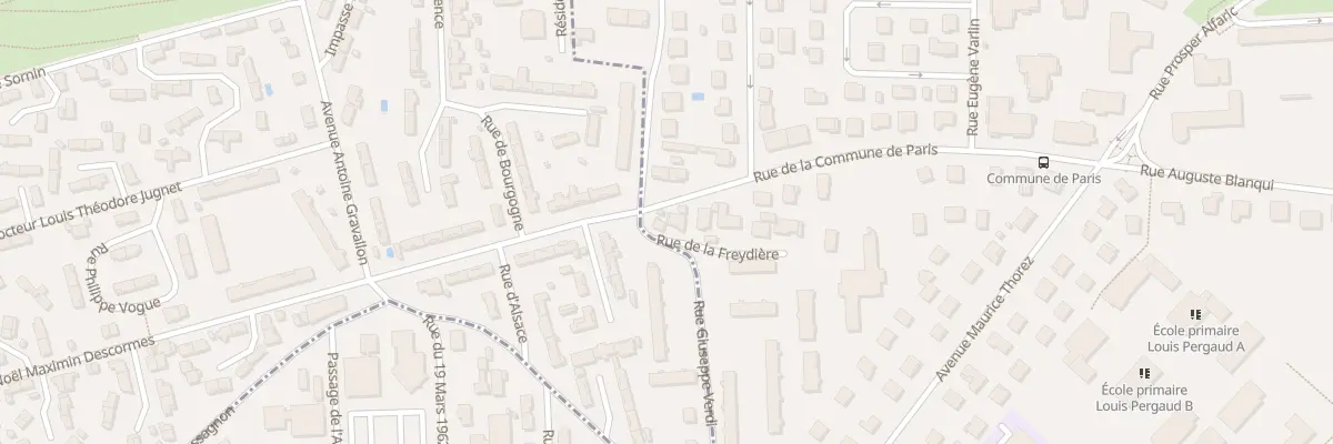 Plan du 2 Rue de la Comm de Paris à Vénissieux
