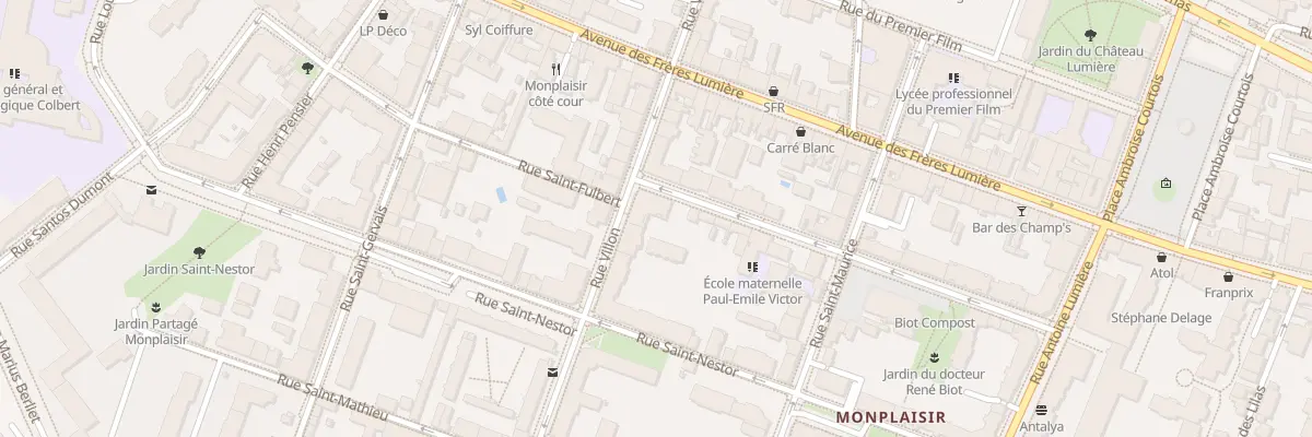 Plan du 39 Rue Villon à Lyon 8e Arrondissement