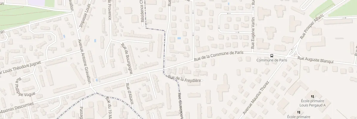 Plan du 1B Rue de la Comm de Paris à Vénissieux