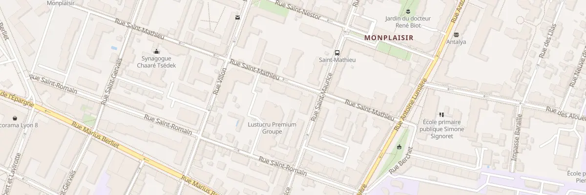 Plan du 38 Rue Saint Maurice à Lyon 8e Arrondissement