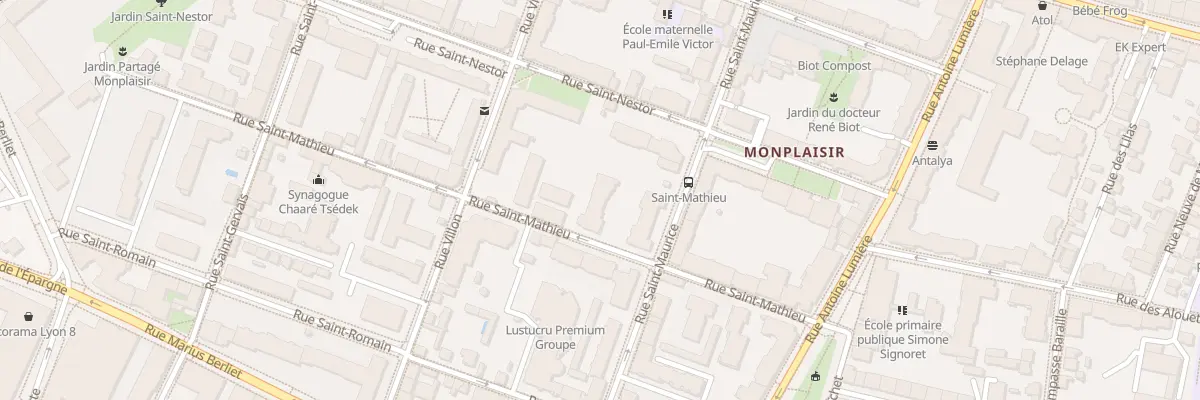 Plan du 37 Rue Saint Mathieu à Lyon 8e Arrondissement