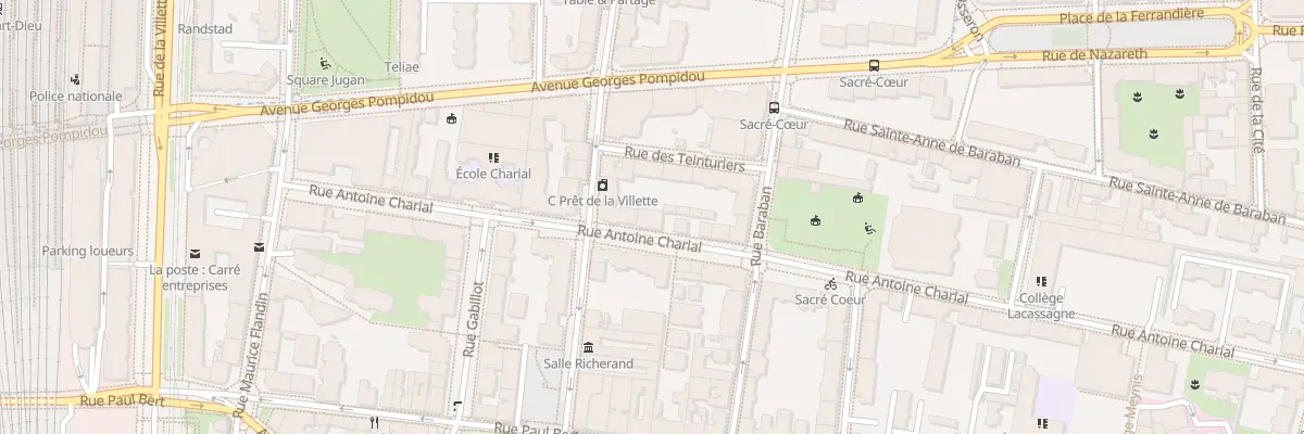 Plan du 47 Rue Antoine Charial à Lyon 3e Arrondissement