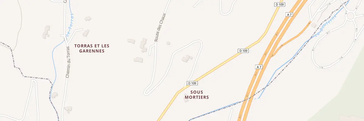 Plan du 5220 Mortiers et Les Chaux à Larnage