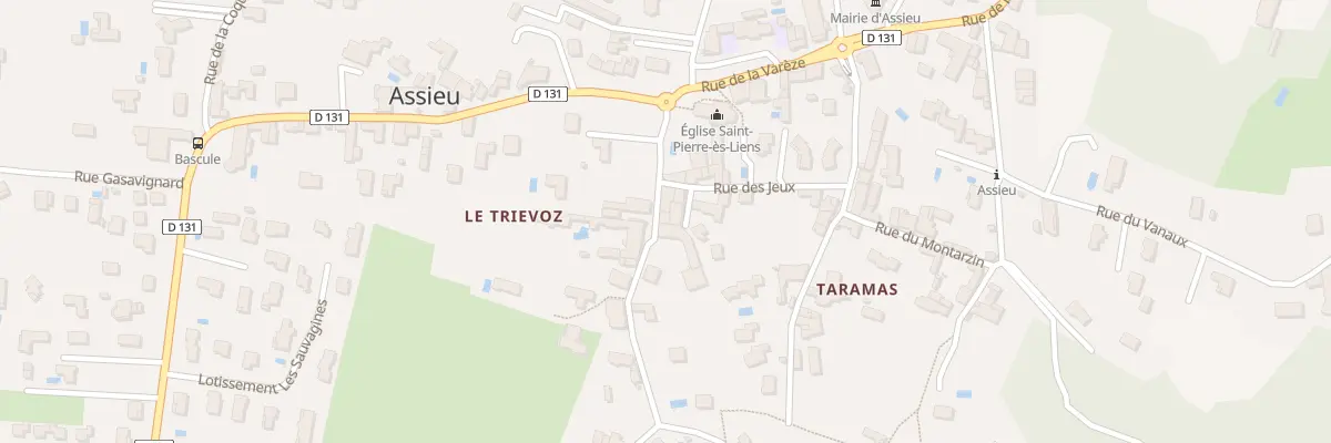 Plan du 83 Rue de Taramas à Assieu