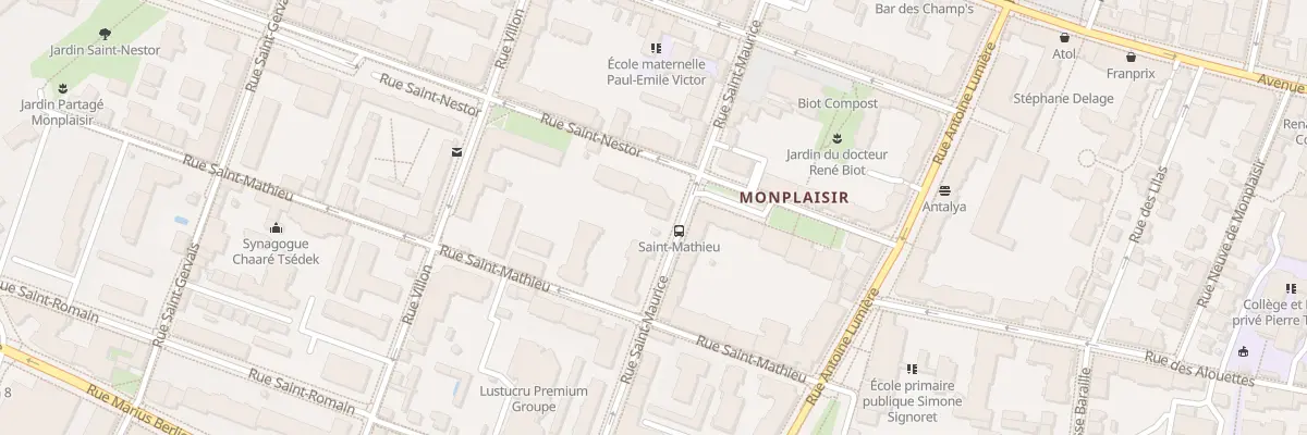 Plan du 24 Rue Saint Maurice à Lyon 8e Arrondissement