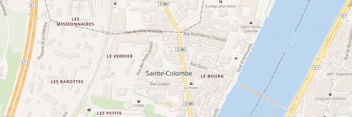 Plan du 68 Rte Départementale 386 à Sainte-Colombe