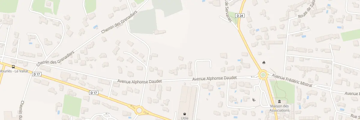 Plan du 20 Av Alphonse Daudet à Mouriès