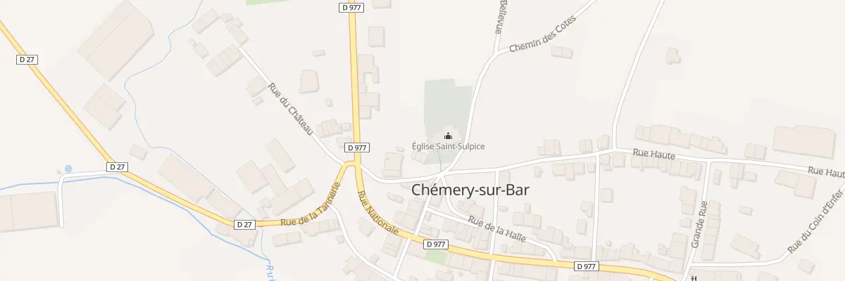 Plan du 1 Rue de l’Eglise de Chemery à Chémery-Chéhéry