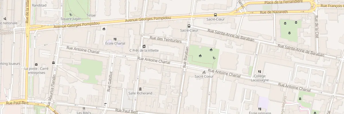 Plan du 57 Rue Antoine Charial à Lyon 3e Arrondissement