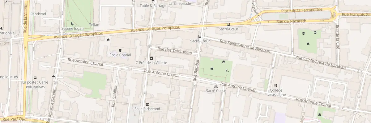 Plan du 104 Rue Baraban à Lyon 3e Arrondissement