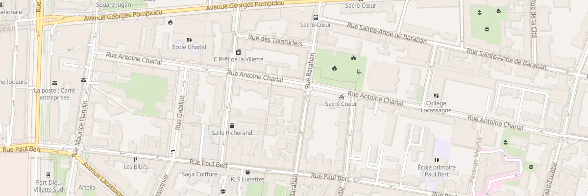 Plan du 54 Rue Antoine Charial à Lyon 3e Arrondissement