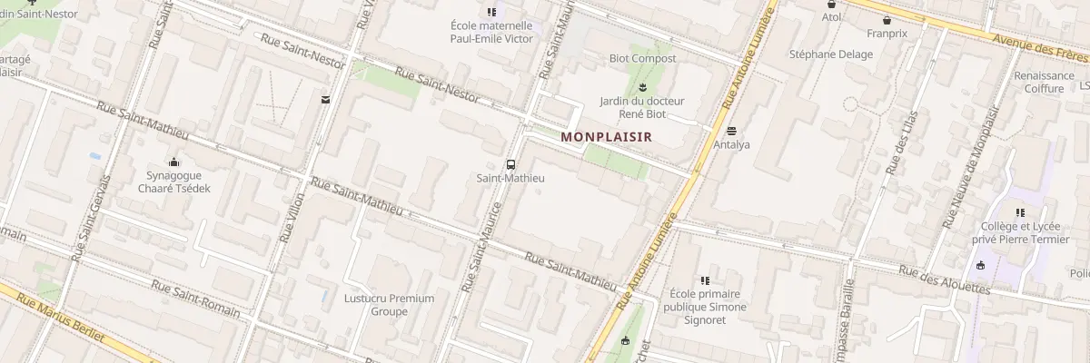 Plan du 23 Rue Saint Maurice à Lyon 8e Arrondissement