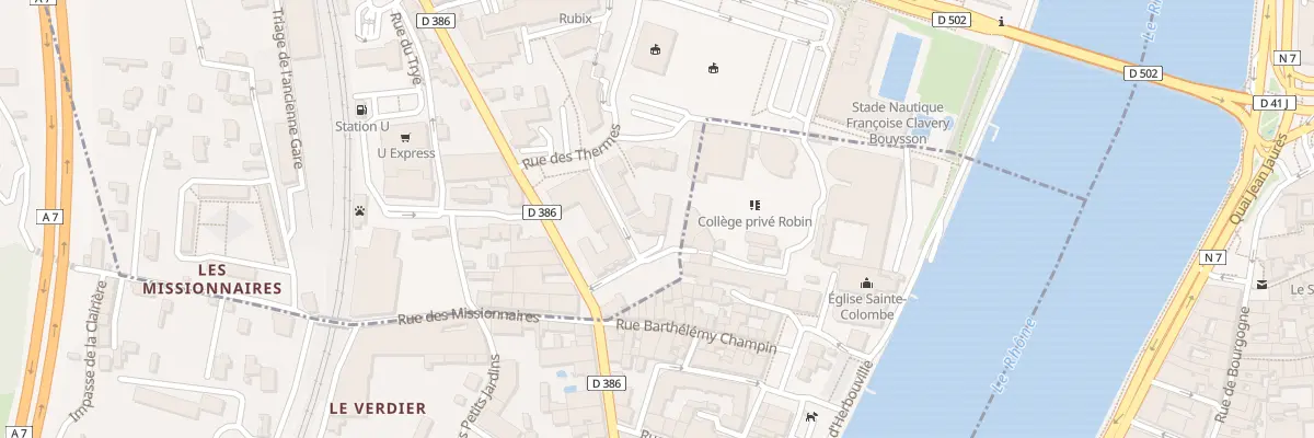 Plan de la Rue des Jardins à Saint-Romain-en-Gal