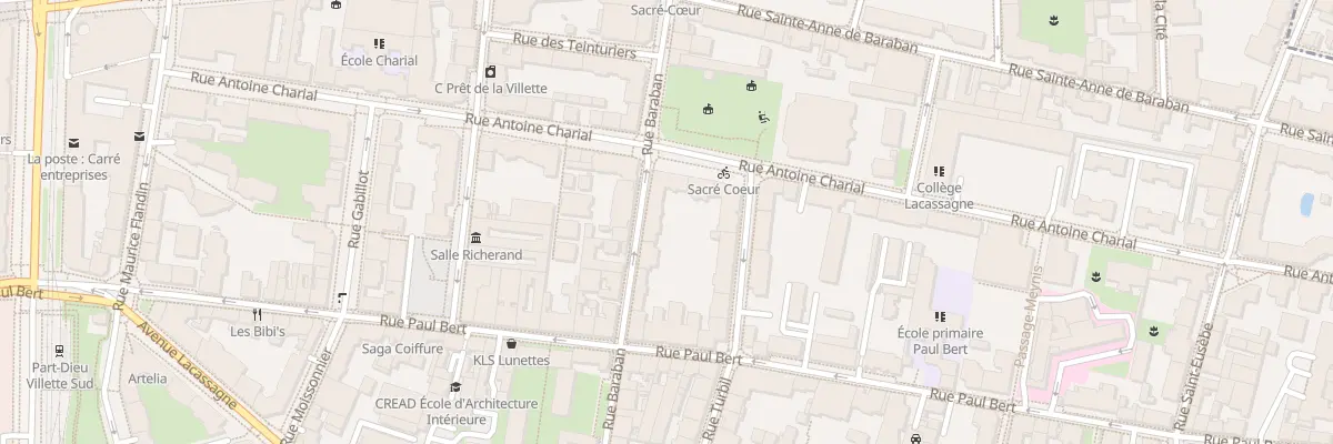 Plan du 115 Rue Baraban à Lyon 3e Arrondissement