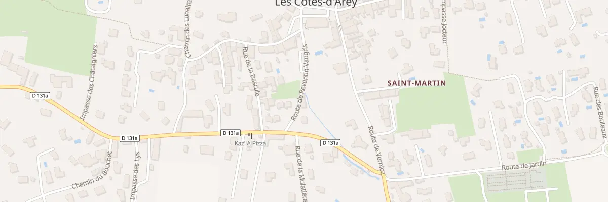 Plan du 5411 Rte de Reventin-Vaugris aux Côtes-d’Arey