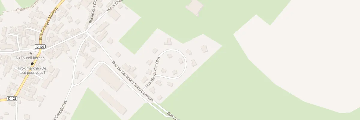 Plan du 9007 Rue de Nieder Olm à Recey-sur-Ource