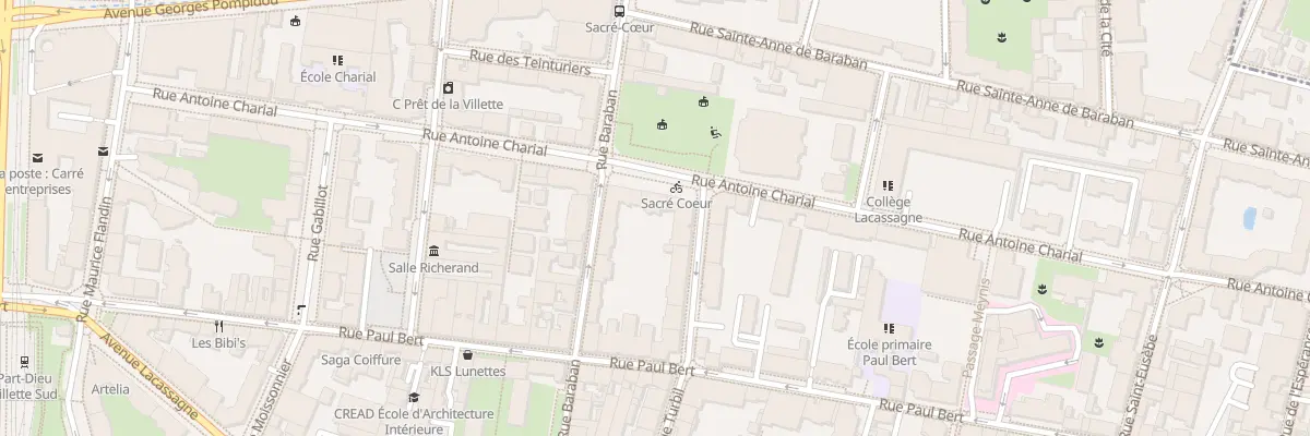Plan du 66 Rue Antoine Charial à Lyon 3e Arrondissement