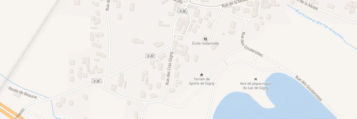 Plan du 33 Rue des Cras (Gigny) à Beaune