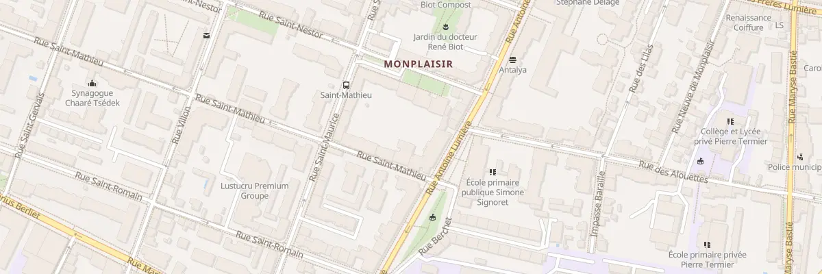 Plan du 49 Rue Saint Mathieu à Lyon 8e Arrondissement