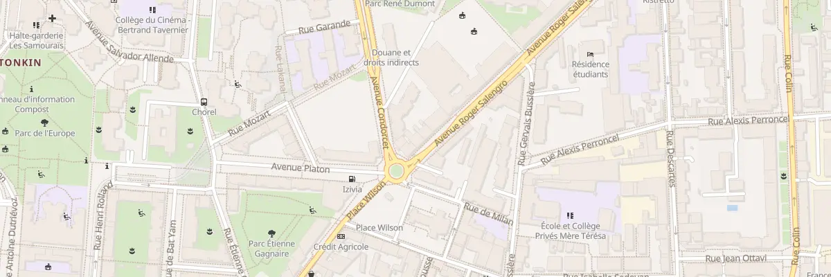 Plan du 3 Av Roger Salengro à Villeurbanne