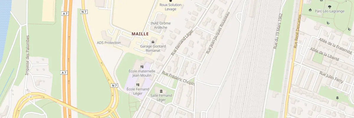 Plan du 2 All Charles Gounod à Portes-lès-Valence