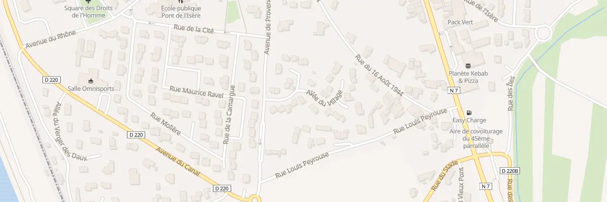 Plan du 5 All du Village à Pont-de-l’Isère