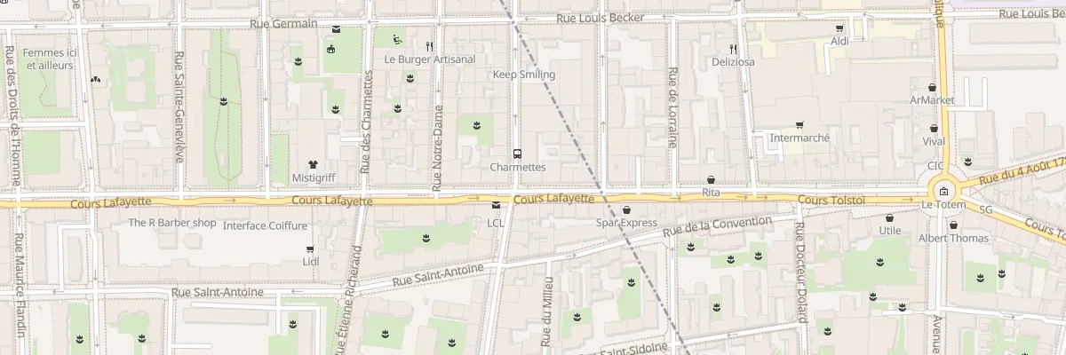 Plan du 299 Crs Lafayette à Lyon 6e Arrondissement