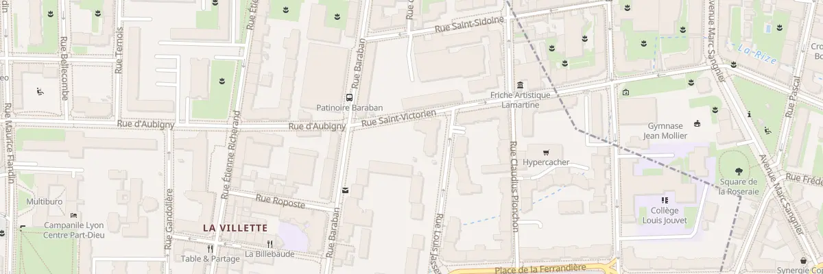 Plan du 14 Rue Saint Victorien à Lyon 3e Arrondissement