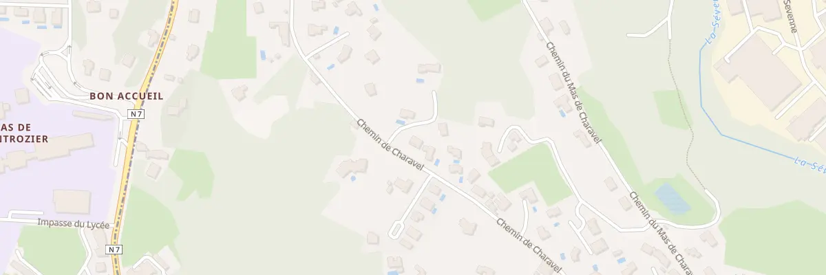 Plan du 46 Che de Charavel à Vienne