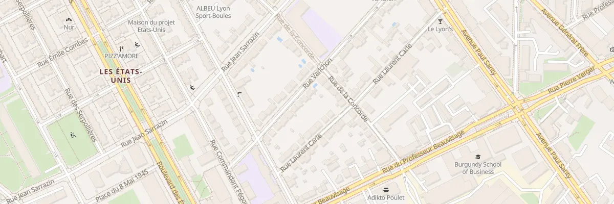 Plan du 33 Rue Varichon à Lyon 8e Arrondissement