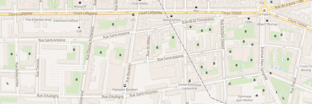 Plan du 9 Rue Saint Sidoine à Lyon 3e Arrondissement