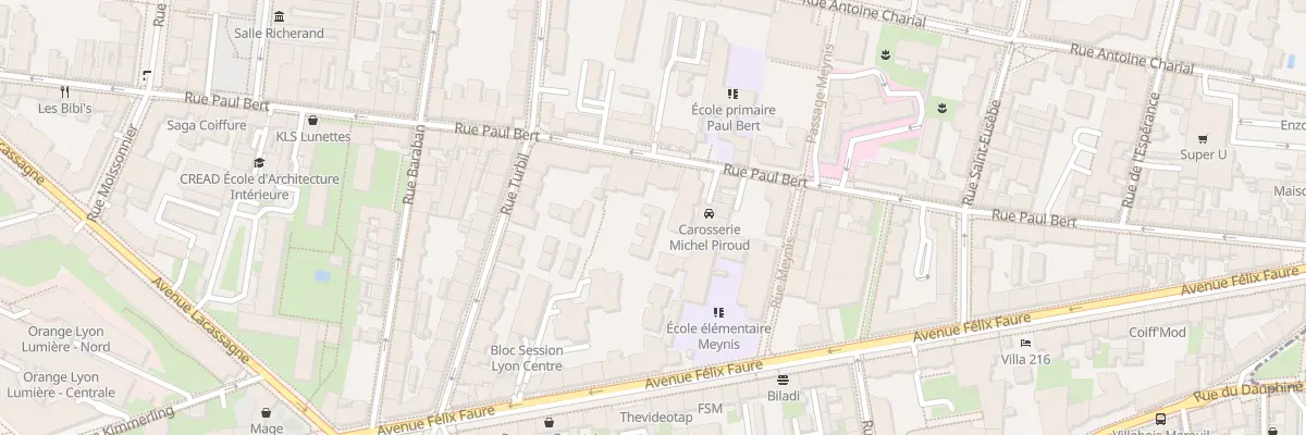 Plan du 272 Rue Paul Bert à Lyon 3e Arrondissement