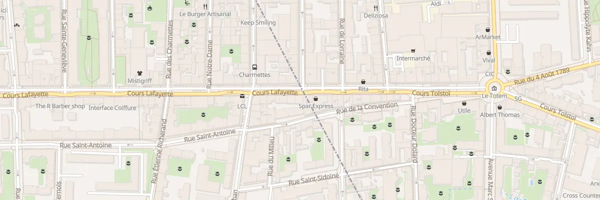 Plan du 320 Crs Lafayette à Lyon 3e Arrondissement