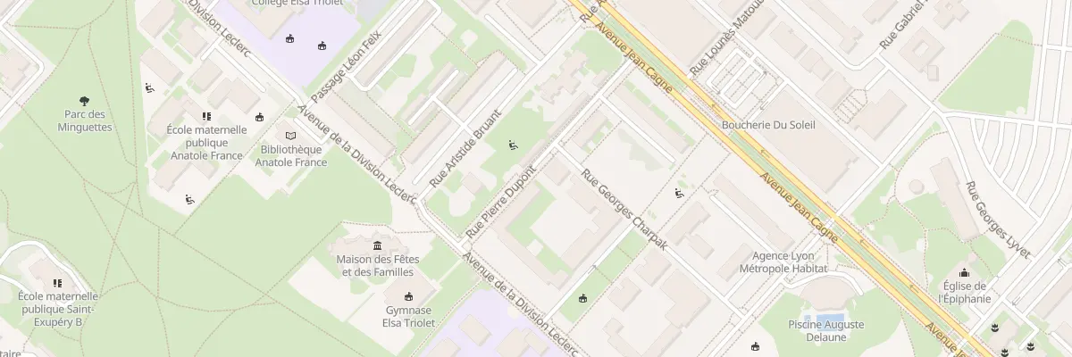 Plan du 2 Rue Georges Charpak à Vénissieux