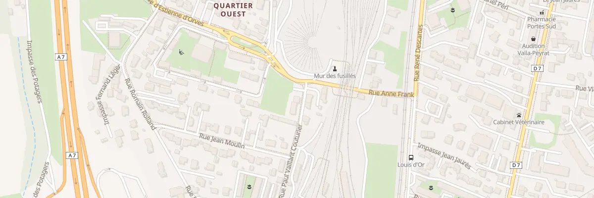 Plan du 2 Rue P Vaillant Couturier à Portes-lès-Valence