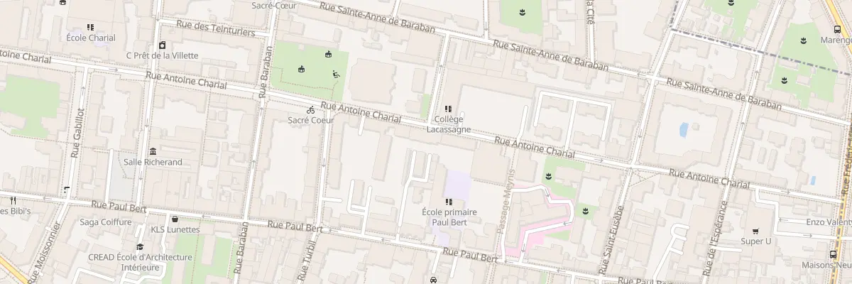 Plan du 88 Rue Antoine Charial à Lyon 3e Arrondissement