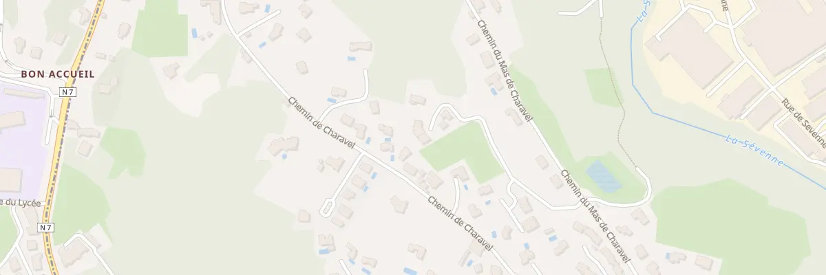 Plan du 179D Che du Mas de Charavel à Vienne