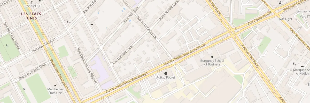 Plan du 30 Rue de la Concorde à Lyon 8e Arrondissement